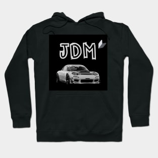 Mazda RX7 Black and White JDM Design Hoodie